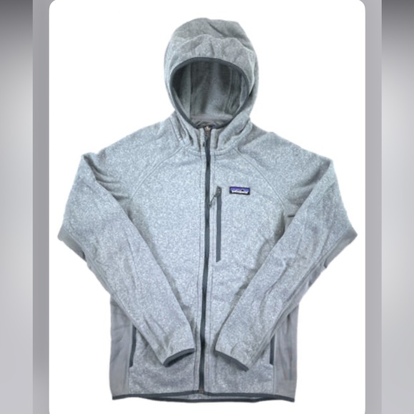 Patagonia Full Zip Better Sweater w/ Hood Light Grey Size Medium